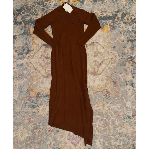 A.L.C. Harvey Rib-Knit Maxi Asymmetrical Hem Dress - Picture 13 of 14